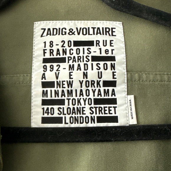 Zadig & Voltaire Military Jacket – Women’s Medium - Picture 2 of 3